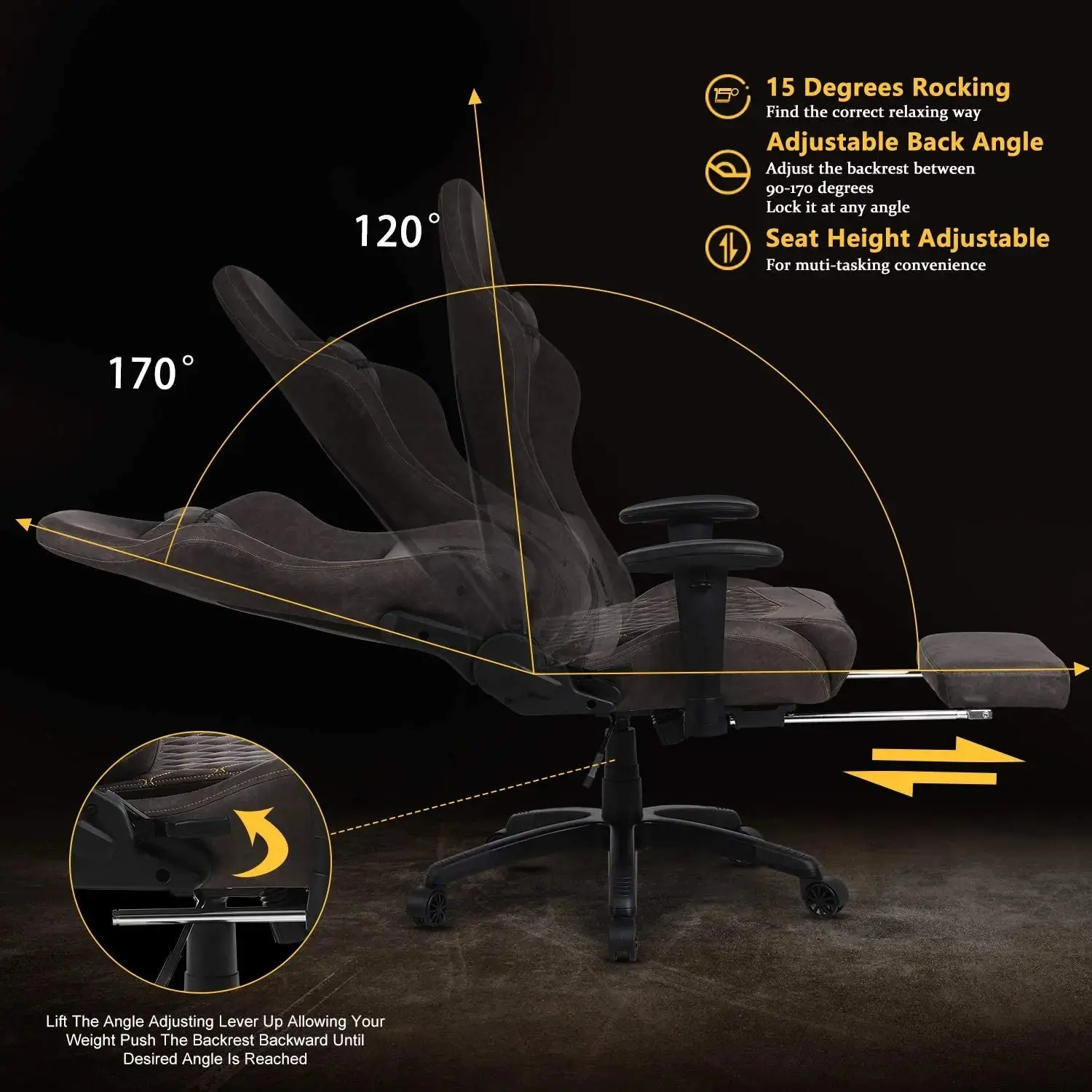 Dowinx Retro Series 6689S-Brown-4D armrests - Image 6