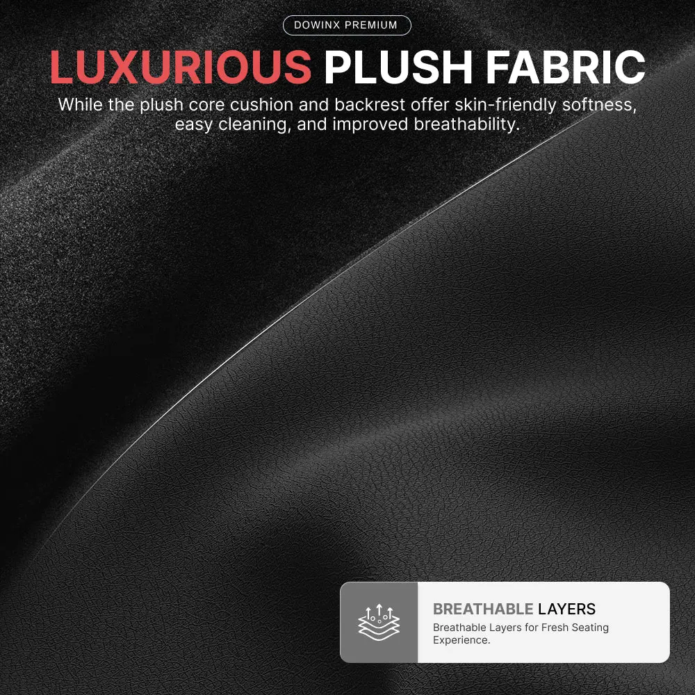 Dowinx 66D3 Wide Office Chair with Massage & Recline-Black & Red - Image 5