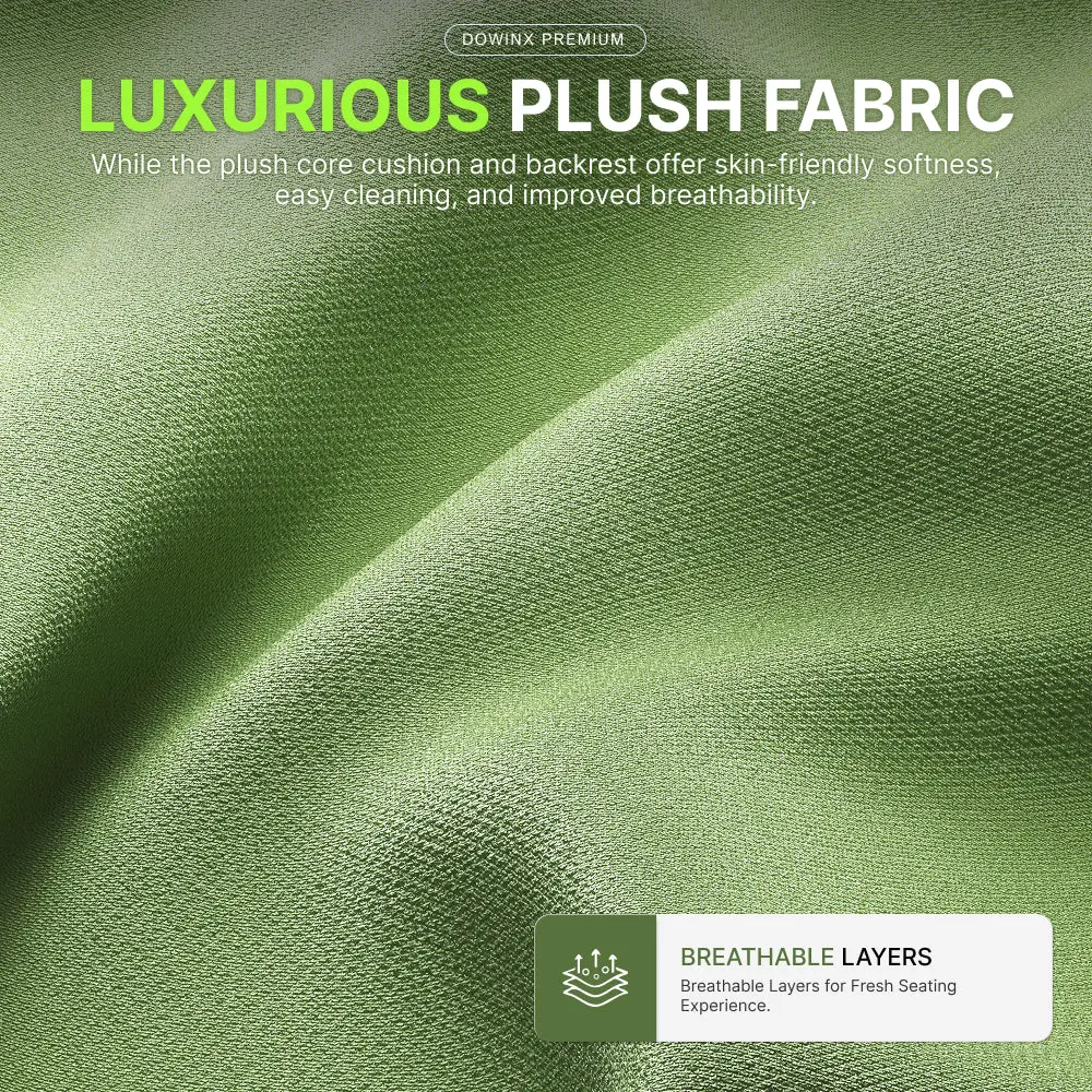 Dowinx 66D3 Wide Office Chair with Massage & Recline-Green - Image 5