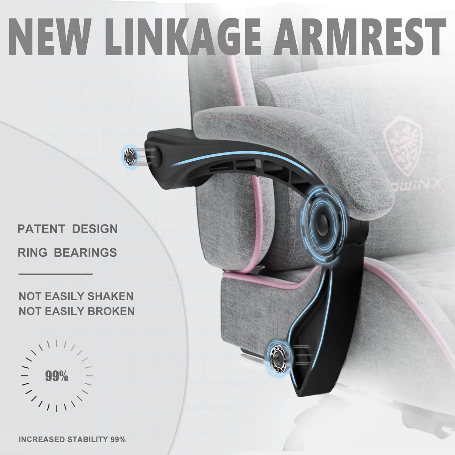 Dowinx Simple Series 6658 Pink and Grey - Image 6