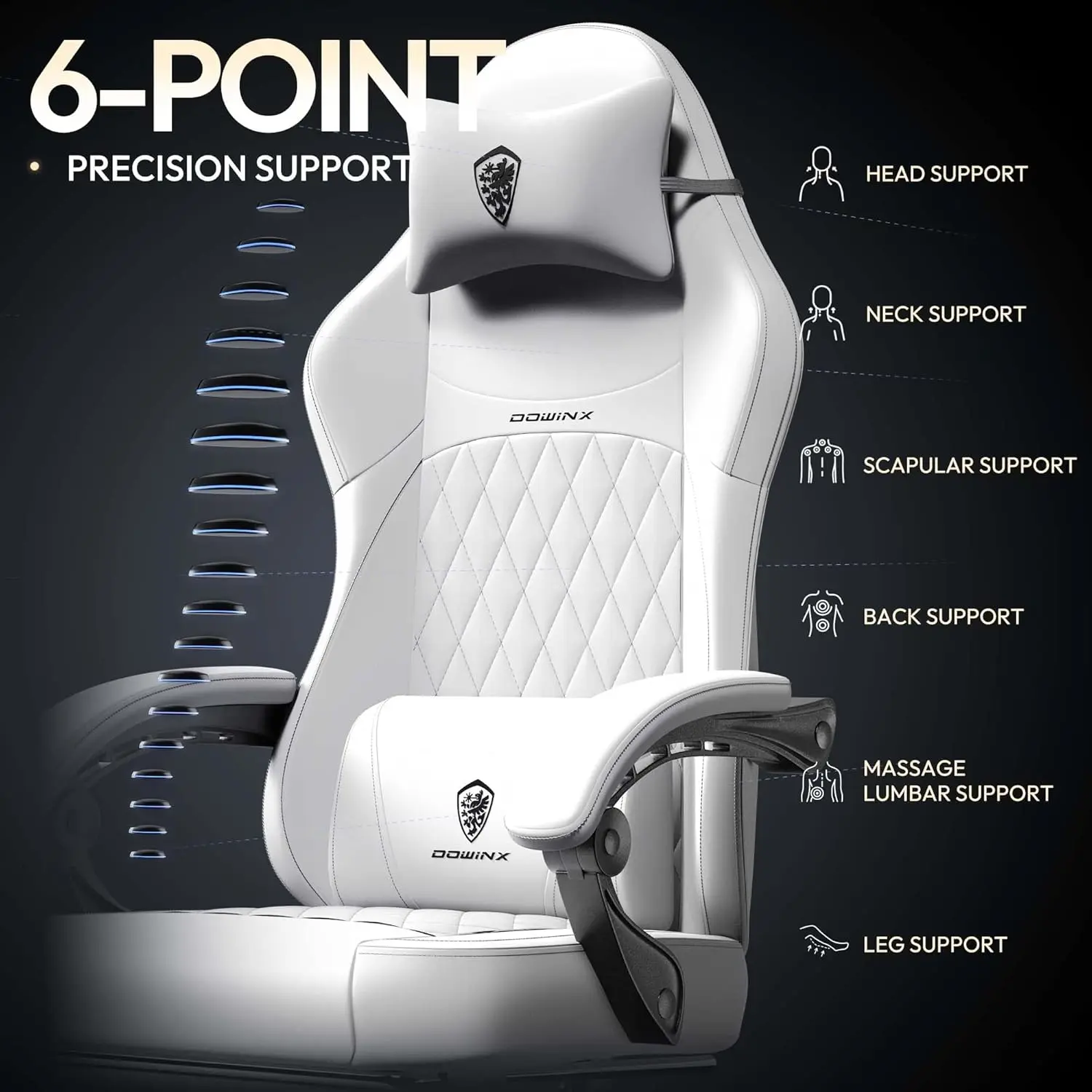 ERGONOMIC SERIES 6650-All White - Image 5