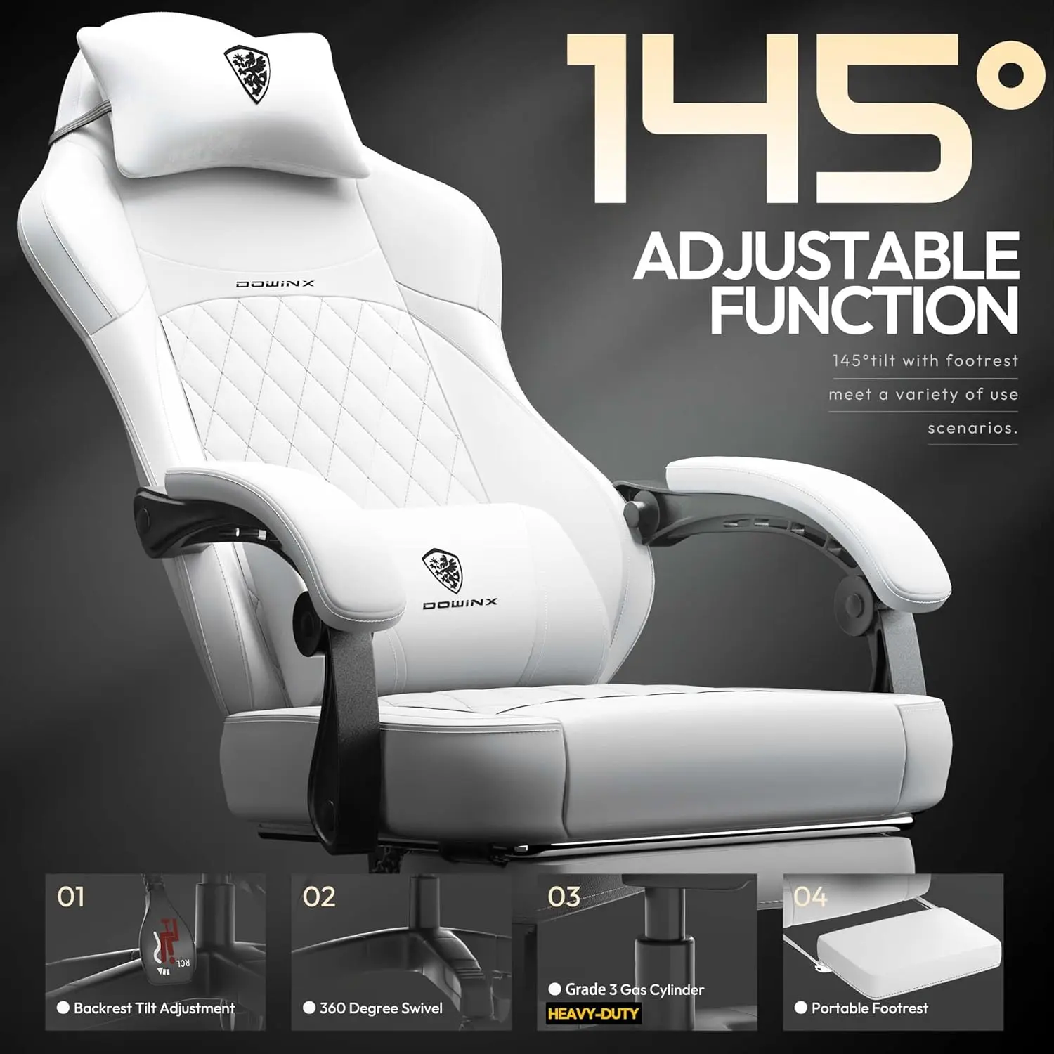 ERGONOMIC SERIES 6650-All White - Image 6
