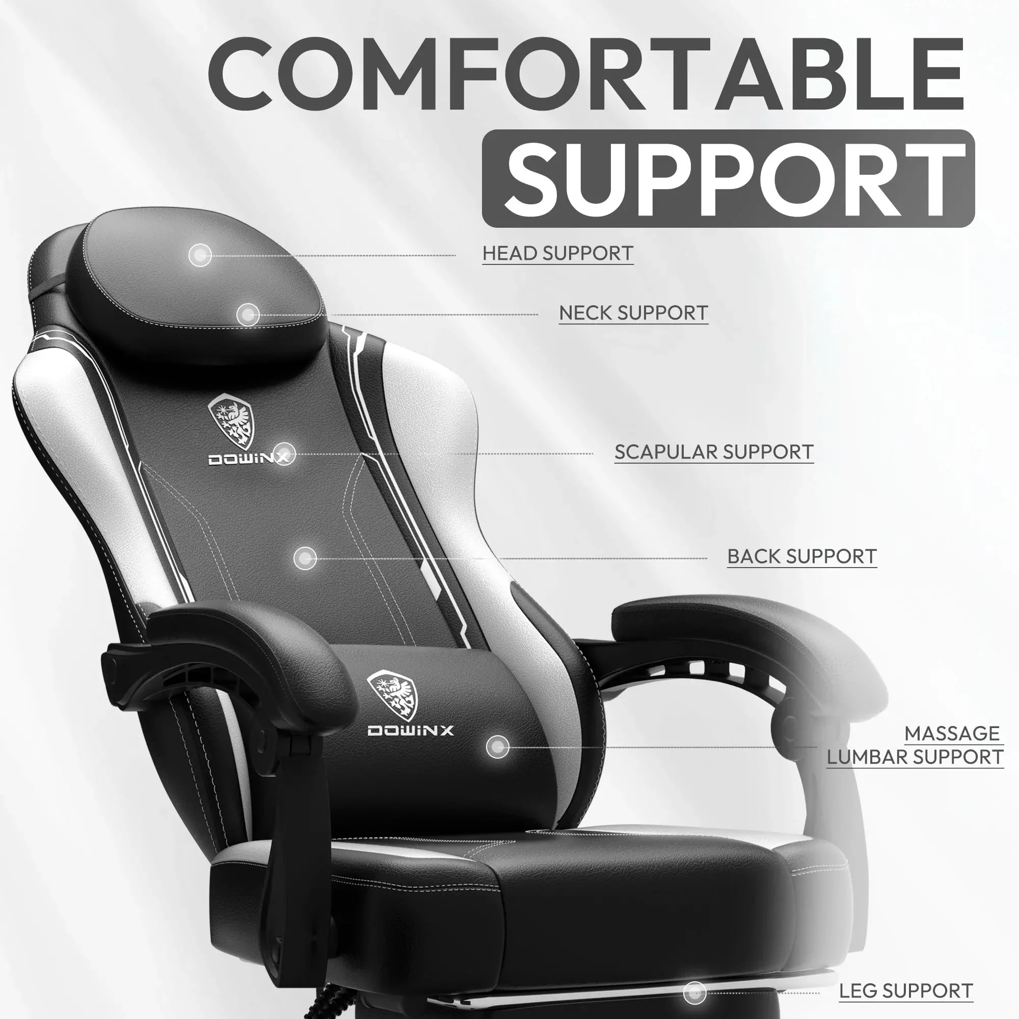 ERGONOMIC SERIES 6650-BLACK&WHITE｜Dowinx - Image 3