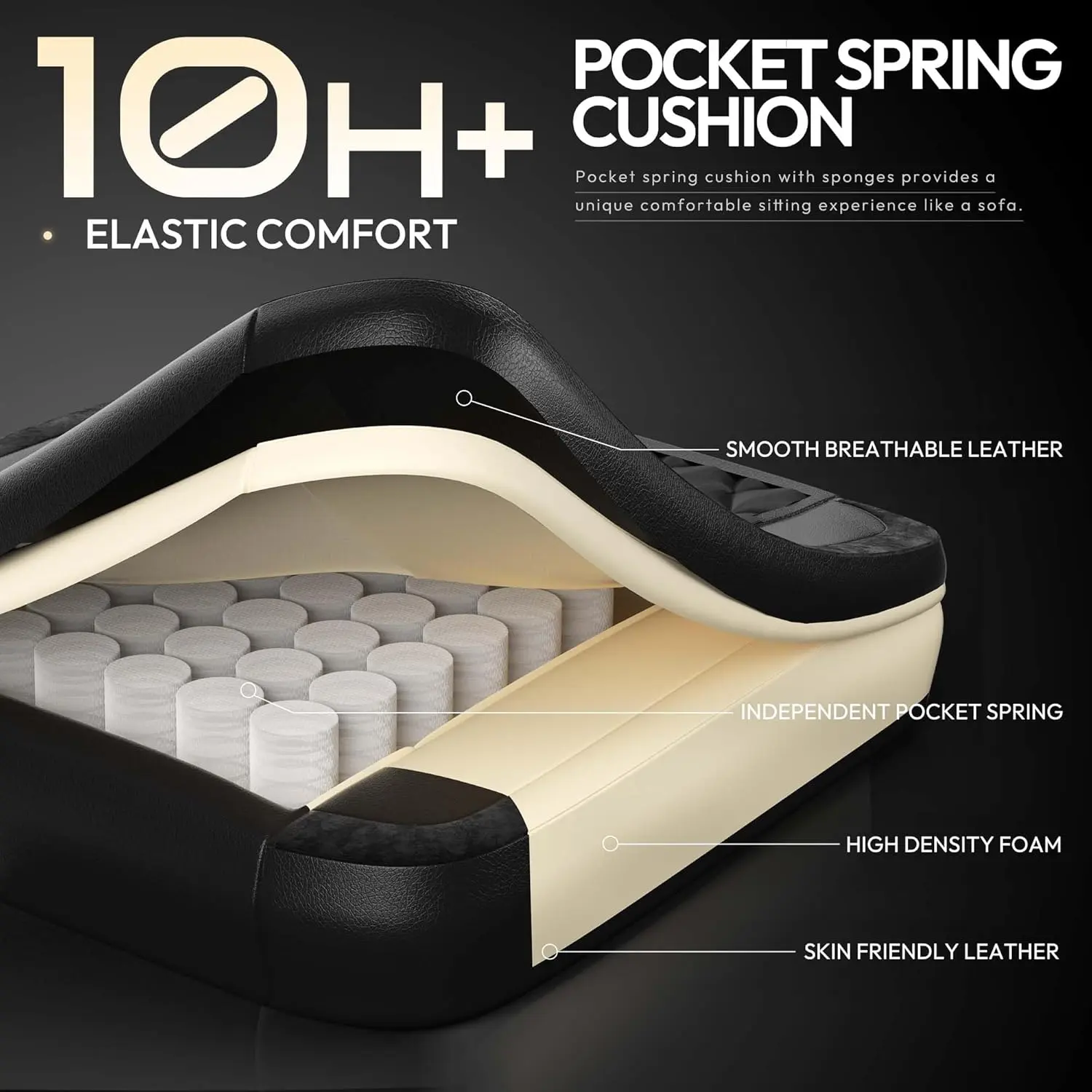 ERGONOMIC SERIES 6650A-Black New - Image 3