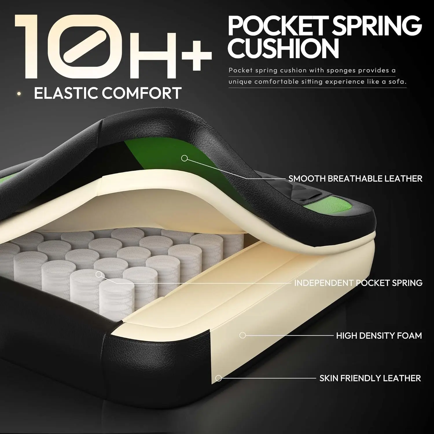 ERGONOMIC SERIES 6650A- Green New - Image 4