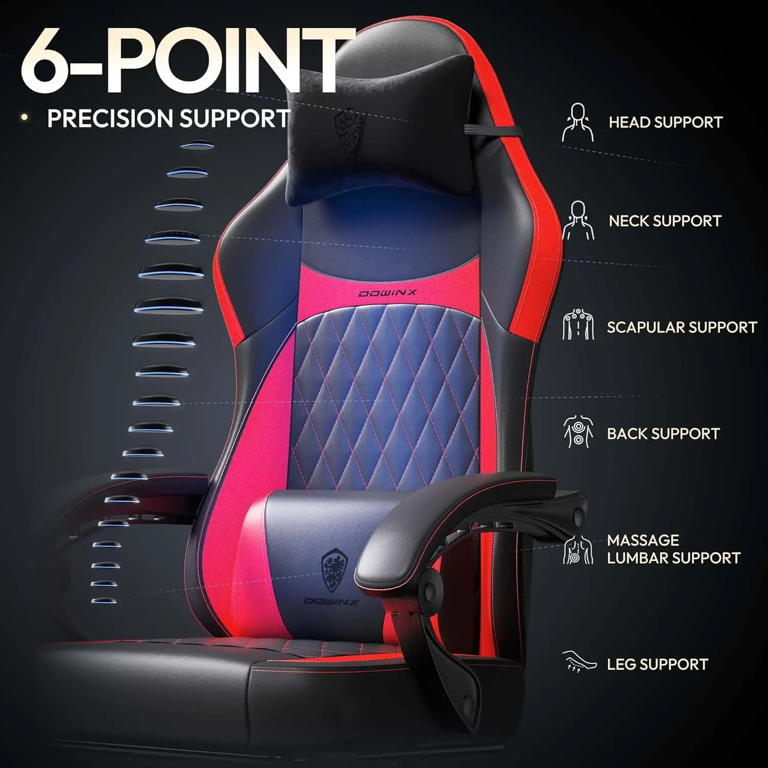 ERGONOMIC SERIES 6650A-Red New - Image 5