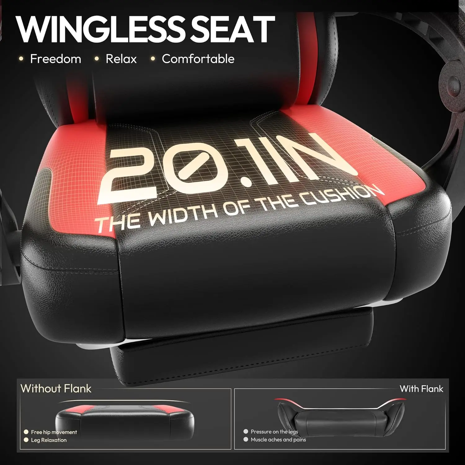 ERGONOMIC SERIES 6650-BLACK&RED - Image 7