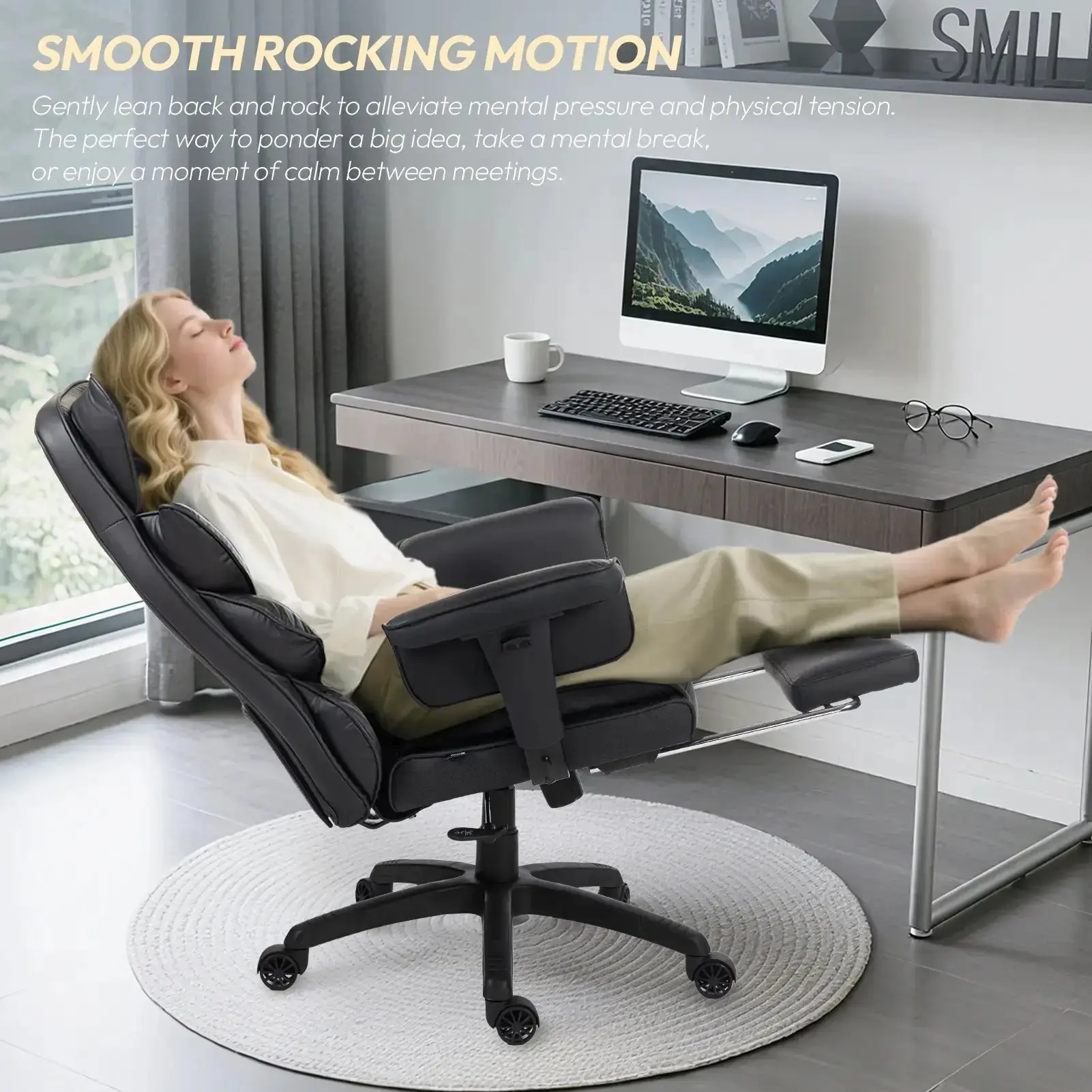 EXECUTIVE OFFICE SERIES 66BG (PU Leather, Black) - Image 3