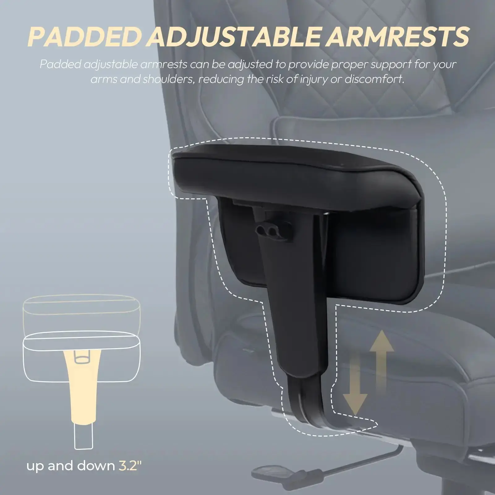 EXECUTIVE OFFICE SERIES 66BG (PU Leather, Black) - Image 5