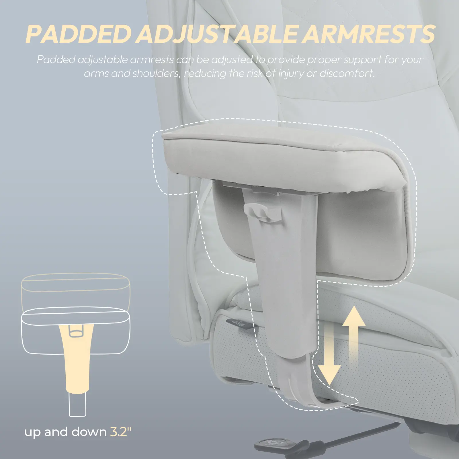 EXECUTIVE OFFICE SERIES 66BG (PU Leather, White) - Image 5